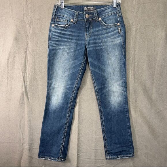 Silver Jeans Suki Mid Capri size 26 women’s denim crop pants W26/L22½ - Picture 1 of 10